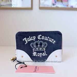 JUICY COUTURE Wallet Juicy Kingdom Double Zip Around - Black Cream